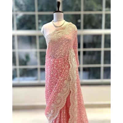 Shimmering Silk Sarees: Summer Special with Beautiful Cutwork Border