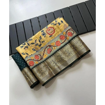 YNF Pure Dola Silk Saree with Pichwai Kalamkari Design