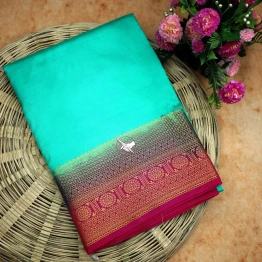 Golden Jari Mysore Crape Silk Saree