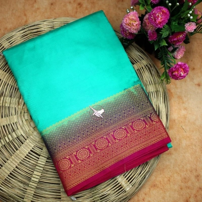 Golden Jari Mysore Crape Silk Saree