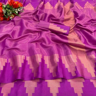 Soft Kanchivaram Silk Saree with Pure Copper Zari and Beautiful Weaving