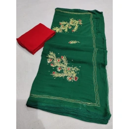 Stunning Handcrafted Rajputi Saree with Beautiful Color Combination