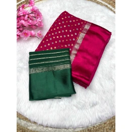 Soft Georgette Bandhni Print Saree with Satin Border Blouse