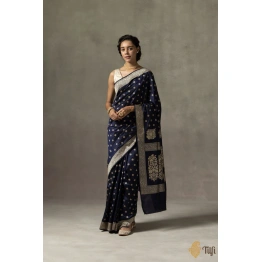 Indian Heritage Silk Saree: Elegant Artwork in Banarasi Soft Silk