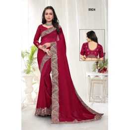 Crazy Blooming Saree with Full Zari Border