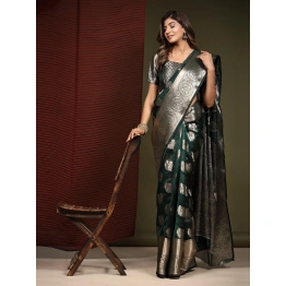 Zari Weaved Organza Silk Saree with Rich Pallu