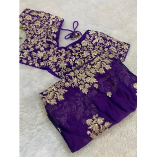 Divine Rangoli Silk Saree with Sequin Embroidery & Blouse