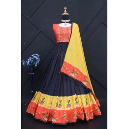 Muslin Cotton Lehenga Set with Printed Design - Complete Package