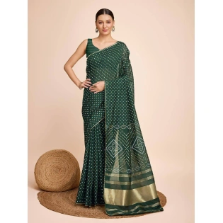 Exclusive Kanchi Border Silk Saree with Zari Weaving