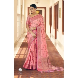 Zari Weave Silk Saree with Rich Pallu & Tassels