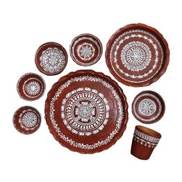 Designer Terracotta Dinner Set