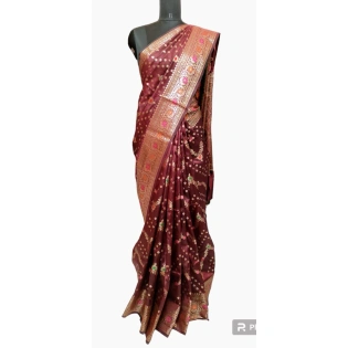 Mroon Varanasi Silk Saree