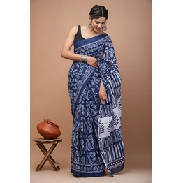 Bagru Print Cotton Saree