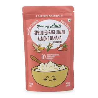 SPROUTED RAGI JOWAR ALMOND BANANA PORRIDGE