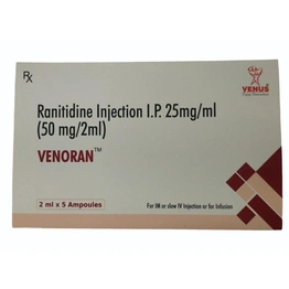 Venoran Rantidine Injection I.P 25mg/ml (50 mg/2ml)