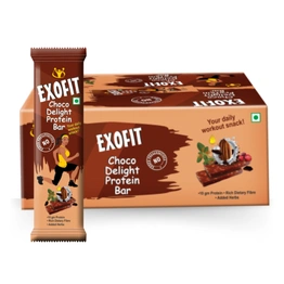 EXOFIT Choco Delight Protein Bars (140 g, Choco, Almond, Herbs)