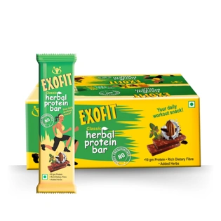 Exofit Herbal Protein Bar (Pack of 4 Bar), High in protein (31%)