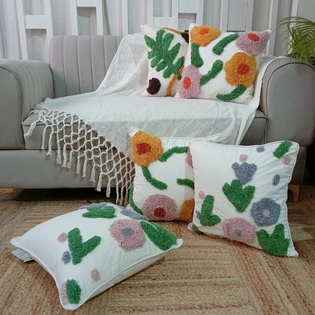 Hand Tufted Cushion Covers (Set of 5)