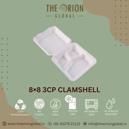 8X8 (3-COMPARTMENT) CLAMSHELL