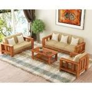 Country wood Sofa Set 3 seater+1Seater+1 seater