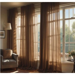 BROWN SHEER CURTAIN