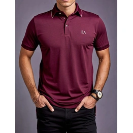 Wine Organic Cotton Polo