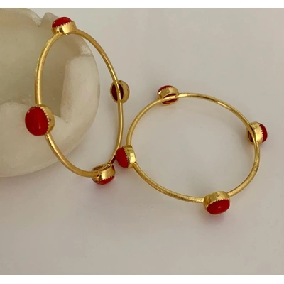 Fushion Bangles With Semi-Precius Stone Studded