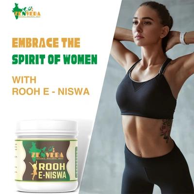 Zen Veda | Rooh E Niswa | Overall Well-Being | Ayurvedic Dietary Supplement | Prevents White Water | For Women - 125gm