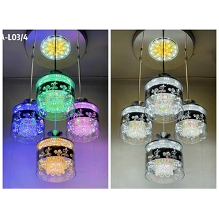 4 light glass hanging