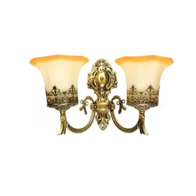 Antique double light wall light