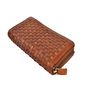 Genuine Leather Checker Women's Wallet-SAAMW42