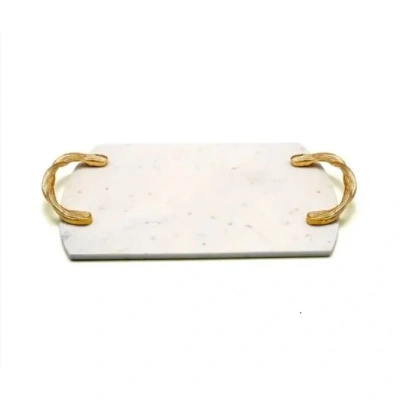 Handcrafted Elegant Marble Serving Tray - FST001