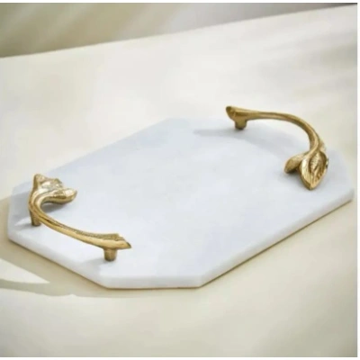 Handcrafted Elegant Marble Serving Tray - FST004