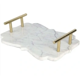 Handcrafted Elegant Marble Serving Tray - FST009