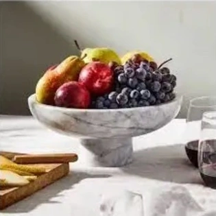 Handcrafted Marble Fruit Bowl - MFB001