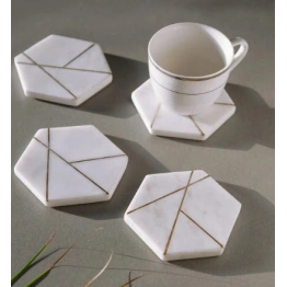 Handcrafted Elegant Marble Tea Coaster - MTC001