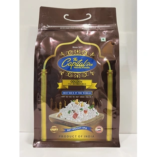 The Capital Rice Golden Sella Basmati Rice - Naturally Aromatic 5kg Long, Slender Grains, Ideal for Biryani and Pilafs