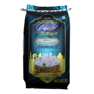 The Capital Rice Royal Golden Sella Basmati Rice - Naturally Aromatic, 30 Kg - Premium Aged Rice, Long Grain