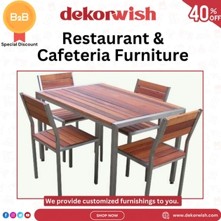 dekorwish Restaurant & Cafeteria Furniture (Metal) – Durable and Modern Solutions Starting from 599