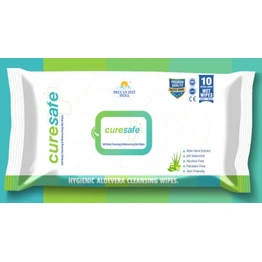 Curesafe Soft Body Cleansing & Moisturising Wet Wipes - 10 L wipes