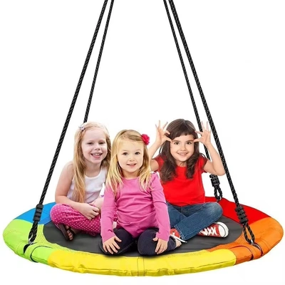 Best deal 2023 40 inches Tree Saucer Swing for Children and Adults with Hanging Straps