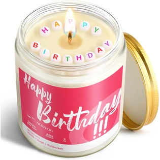 Birthday Scented Candle - Vanilla, Sugar, and Buttercream, Pure Soy Wax Candle