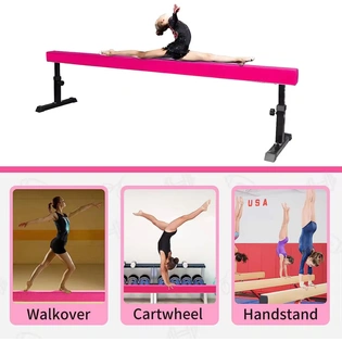 Adjustable Balance Beam Gymnastics Exercise Training Equipment Gym