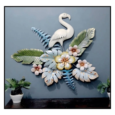 Crane Flower Wall Decor