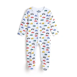 CAR AOP BOYS SLEEPSUIT