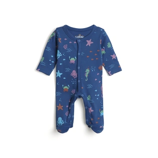 AQUA AOP BOYS SLEEPSUIT