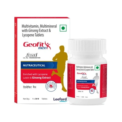 Geofit Multivitamin Tablets For Men, Boosts Immunity, Builds Strength And Energy 30 Tablets