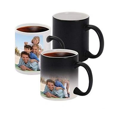 Personlised Black Ceramic Magic Mug Gift for Family, Friends, Valentine, Anniversary, Birthday or Any Other Special Occasion