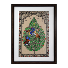 Gonasika Orissa Pattachitra Tree of Life Nabagunjara Painting