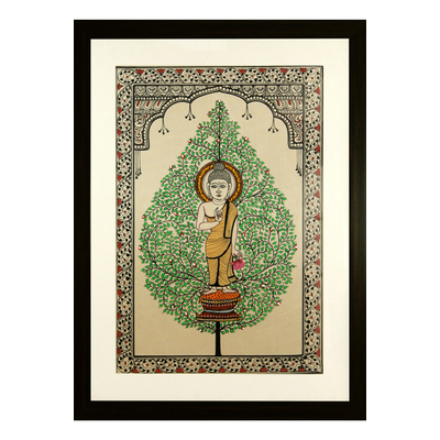 Gonasika Tree of Life - Odisha Pattachitra Buddha Painting